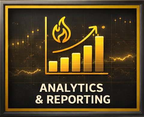 Icon that reads Analytics and Reporting